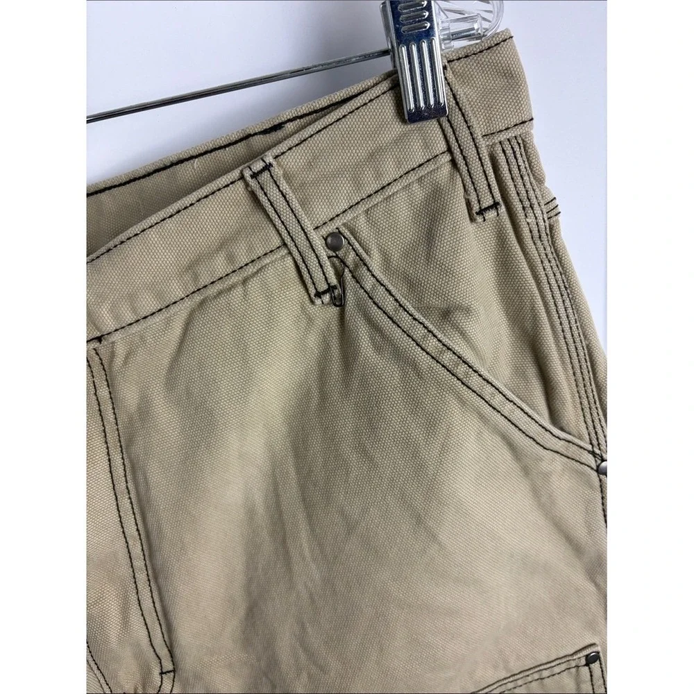 Dickies Khaki Canvas Carpenter Utility Work Pants 36x32